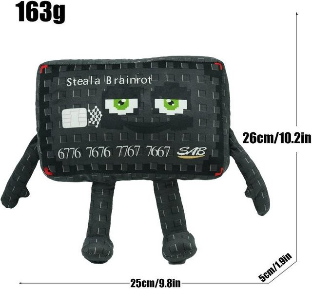 Yiran toy Brainrot Plüschtier, Plüsch / Textil, Schwarz, ab 18 Jahre - Bild 1