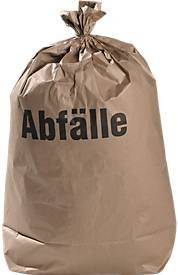 Deiss Abfallsäcke aus Papier, nassfest, braun, 120 Liter, 100 Stück - Bild 1