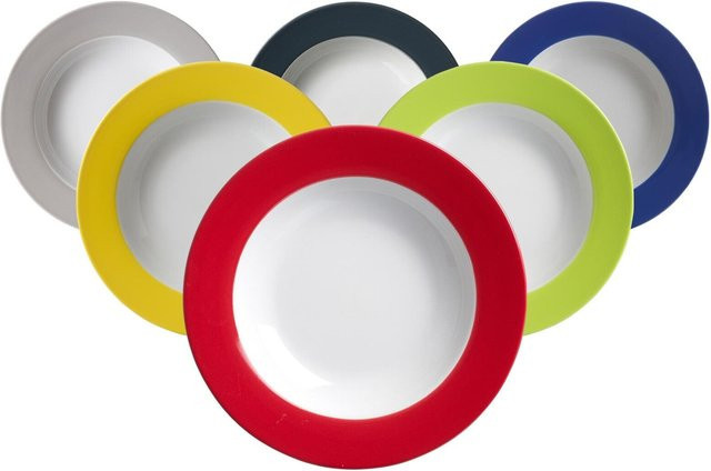 Ritzenhoff & Breker Suppenteller Doppio Multicolour 6er Set Durchmesser: 22 cm - Bild 1