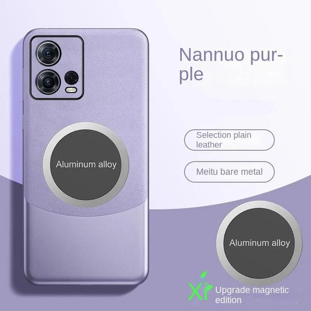 Luxuriöse PU-Leder Hülle für Motorola Moto Edge 30 Ultra und Moto Edge 30 Fusion mit magnetischem Schutz in Purple - Bild 1