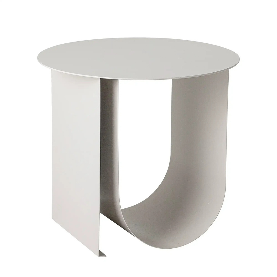 Bloomingville Beistelltisch Metall Nature Cher in Weiß, rund, Höhe: 43 cm, Durchmesser: 38 cm - Bild 1