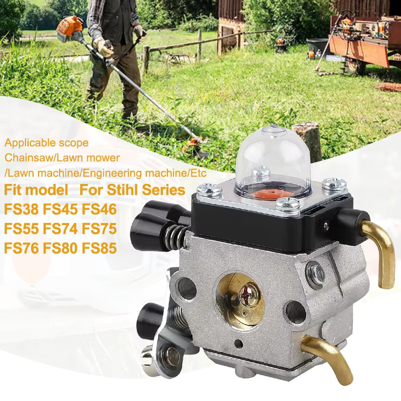 XCAN Vergaser in Silber für STIHL Rasentrimmer FS38 FS45 FS46 FS55 FS74 FS75 FS76 FS80 FS85 - Bild 2