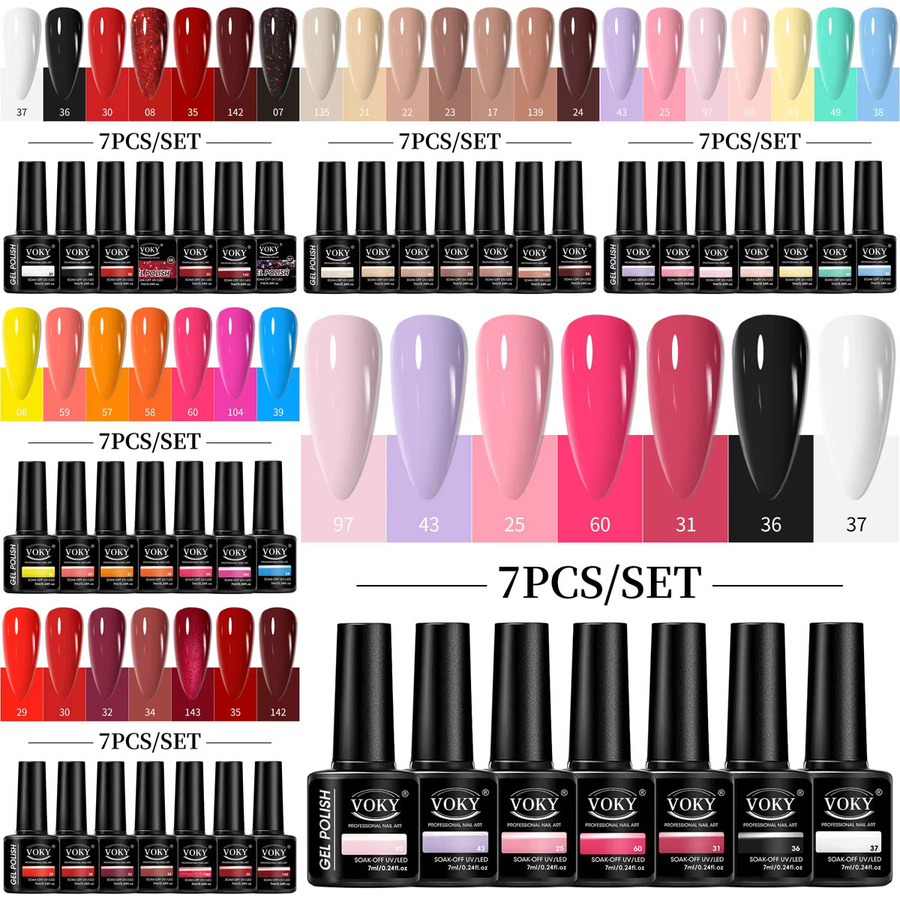 VOKY Gel-Nagellack-Set, 7-teilig, glänzend - Bild 3