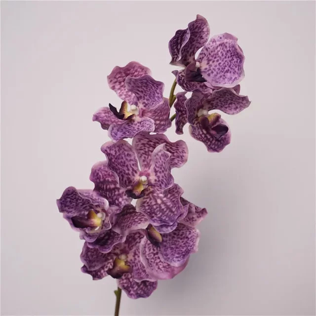 Floralixin Set aus 4 Stück künstlichen Vanda Orchideen in Lila mit 7 Blütenköpfen für Hochzeits- und Partydekorationen - Bild 1