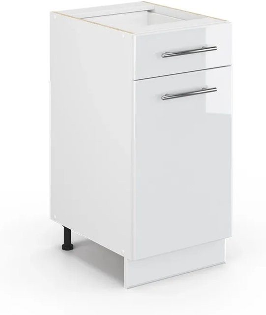 Vicco Küchenunterschrank Fame-Line Weiß Hochglanz mit Schubladen Breite: 40 cm - Bild 2