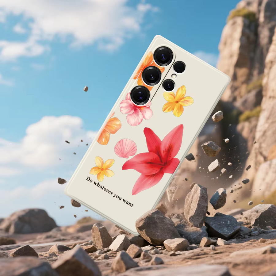Personalisierte Handyhülle im Blumenstil für Samsung Galaxy A56 A55 A54 A53 A52 A51 A35 A32 A23 A22 Soft Cover in Multicolour - Bild 2