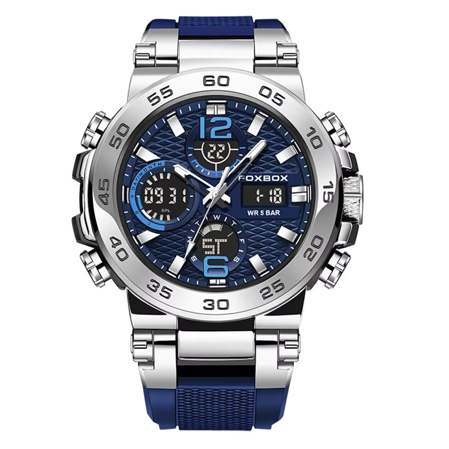 FOXBOX Armbanduhr, Digitaluhr, Blau, Silikon, Herren - Bild 5