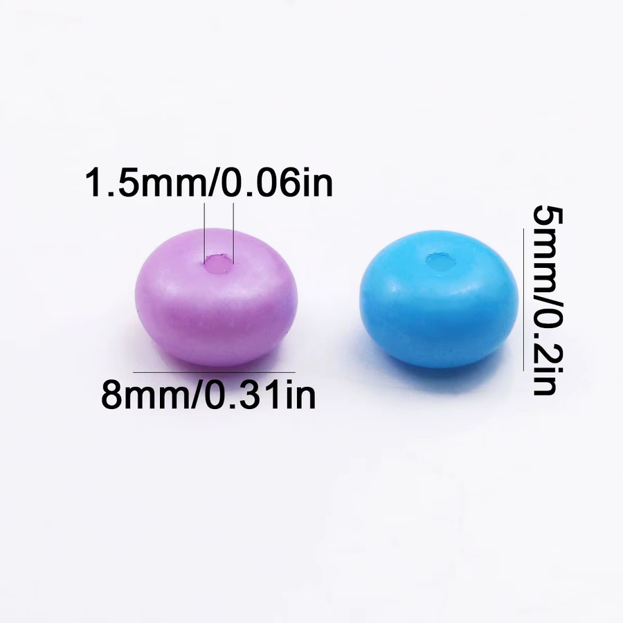 JHNBY Glasperlen, 5 x 8 mm, mehrfarbig - Bild 2