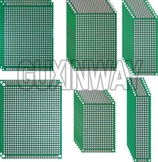 GUXINWAY 32er Set Doppelseitige PCB Prototyping Boards in Grün, 6 Größen für DIY Löten Projekte - Bild 1