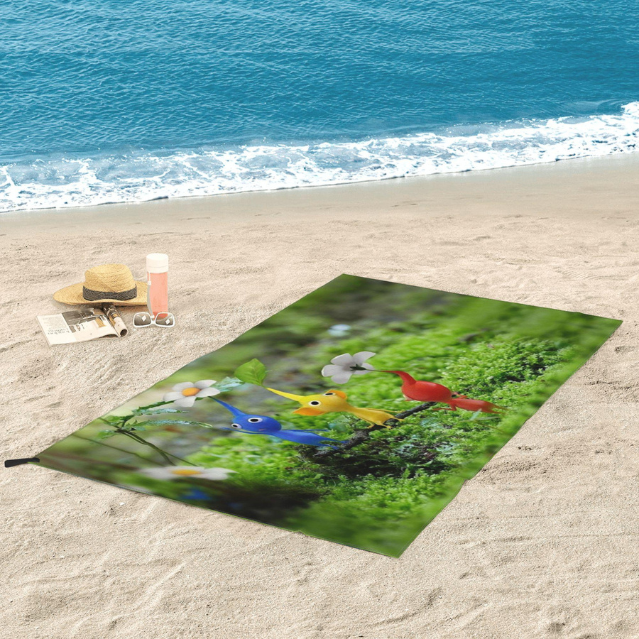 Pikmin Strandtuch aus Mikrofaser, schnelltrocknend und saugfähig, Multicolor, Breite: 40 cm, Höhe: 60 cm - Bild 3