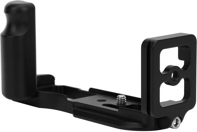 Schnellwechselplatte aus Aluminiumlegierung mit L-Handgriffhalterung für Olympus EM5 Micro Four Thirds Kameras in Schwarz - Bild 1