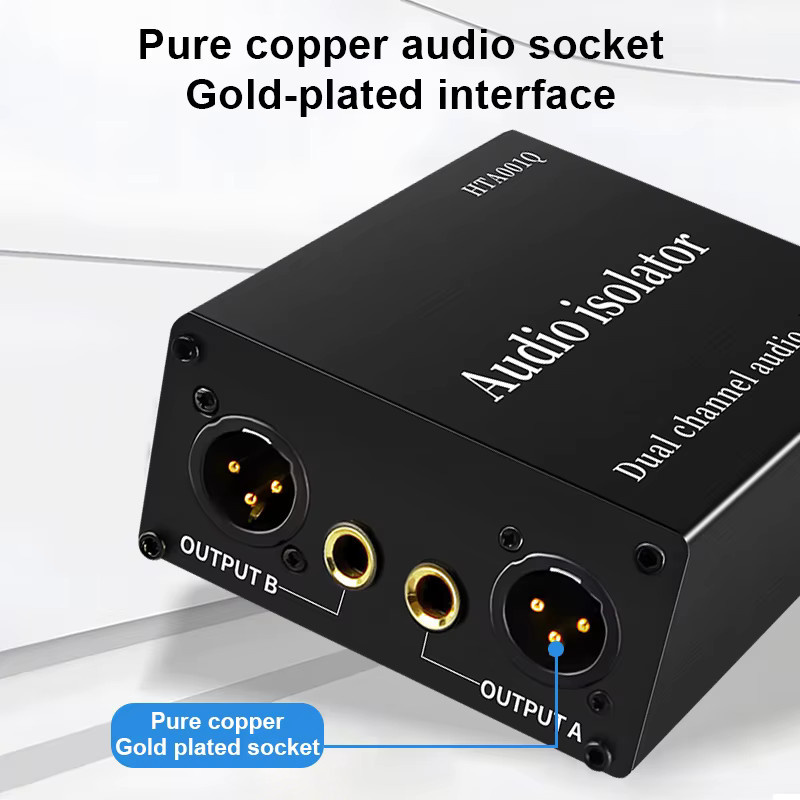 TITAK 2-Kanal XLR Audio-Isolator Rauschunterdrückungsfilter zur Beseitigung von Strombrummen in Schwarz - Bild 6