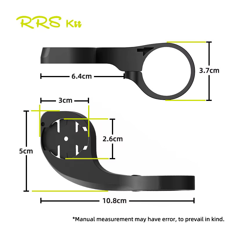 RRSKIT Fahrrad Computer Halterung für Garmin, Magene und XOSS in Schwarz als Lenkerhalterung und GPS Tacho Basis Verlängerung - Bild 2