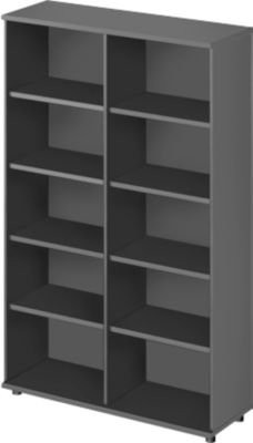 Schäfer Shop Genius Regal TETRIS WOOD, 5 OH, Farbe: Graphit, B/T/H: 120 x 42,1 x 191 cm - Bild 1