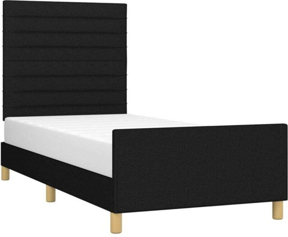 Polsterbett vidaxl in Schwarz aus Stoff und Holzwerkstoff, B/T/H: 90 x 200 cm - Bild 1