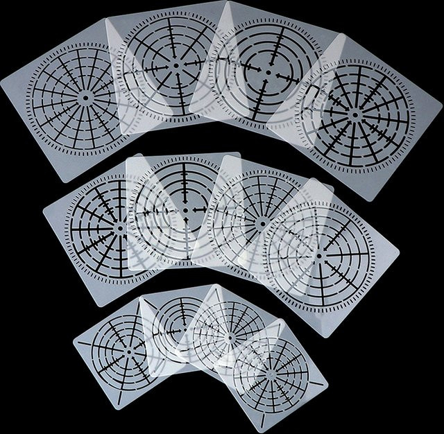 12 Stück Mylar Mandala Punktierung Malerei Schablonen Vorlagen für DIY Handwerk auf Holz Leinwand und Stoff - Bild 1