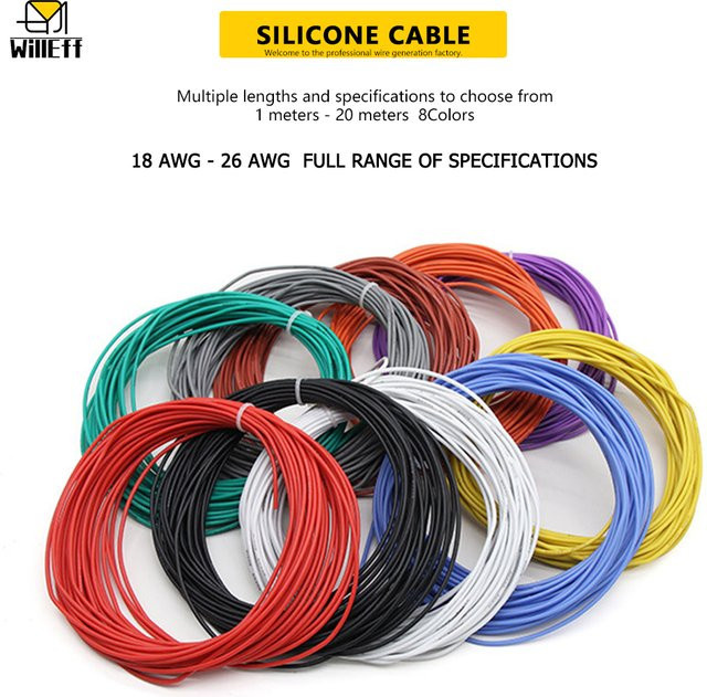 WILLEFF Silikon Lautsprecherkabel Audiokabel 18AWG Ultra Soft in Grün - Bild 1