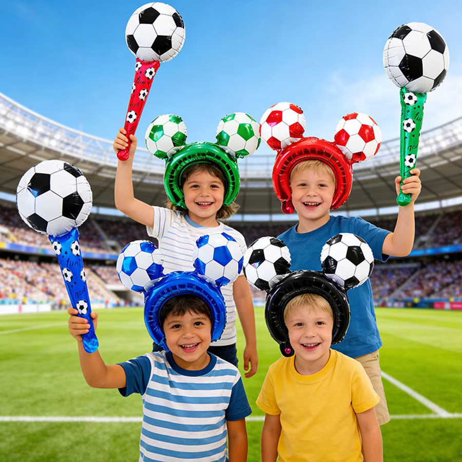 6 Stück Fußball-Haarspangen in Mehrfarbig für Kinder als Partydeko und Geburtstagszubehör - Bild 4