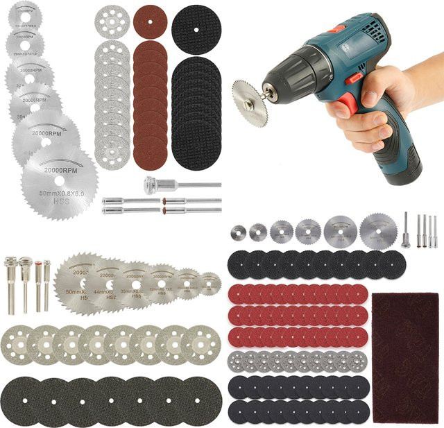 Toorise Mini-Kreissäge mit Schneidscheibe und Schleifscheibe für Metall als Dremel-Zubehör - Bild 1