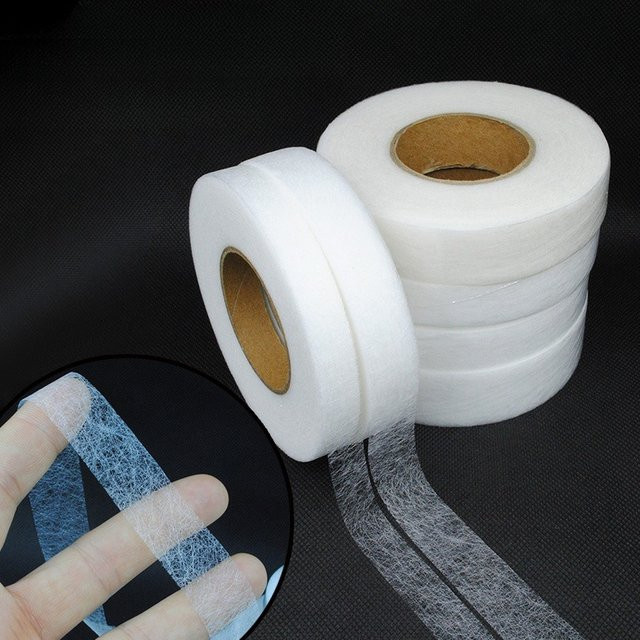 Selbstklebendes Hosenkantenband zum Aufbügeln in Weiß, 64 m Heißschmelz-Doppelseitiges Klebeband zur DIY-Verkürzung von Jeans und Kleidung - Bild 1