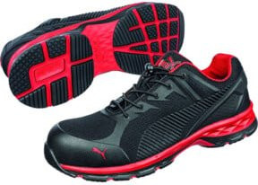 Puma Safety S1P ESD Halbschuh Schwarz/Rot Textil Größe 46 - Bild 1