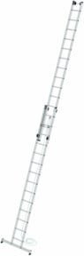 MUNK Aluminium-Seilzugleiter nivello-Traverse 2-teilig, Farbe: Silber, 2 x 14 Sprossen - Bild 1