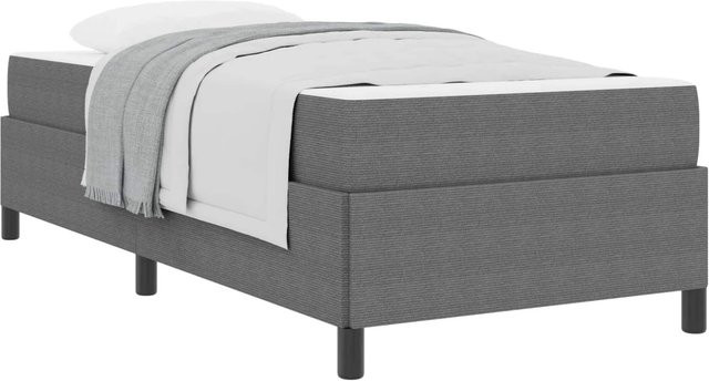 vidaXL Bettrahmen mit Matratze in Hellgrau, Stoff, B/T/H: 100 x 200 x 203 cm - Bild 1