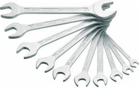 Hazet Doppel-Maulschlüssel-Satz 450N/10 in Silber mit 10 Werkzeugen und Außen-Sechskant Profil 6 x 7 bis 27 x 32 mm - Bild 1