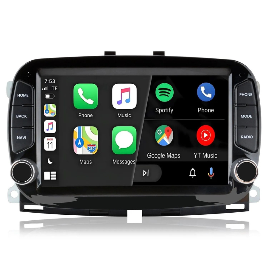 Junsun Autoradio für FIAT 500 (2016-2019) mit Bluetooth und GPS in Schwarz (7,0 Zoll) - Bild 2