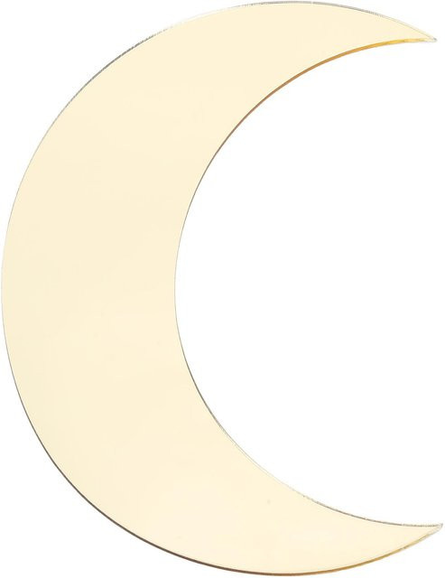 OutsideWorld Mondform Spiegel Wandaufkleber aus Acryl in Gold für Zuhause und Büro - Bild 1