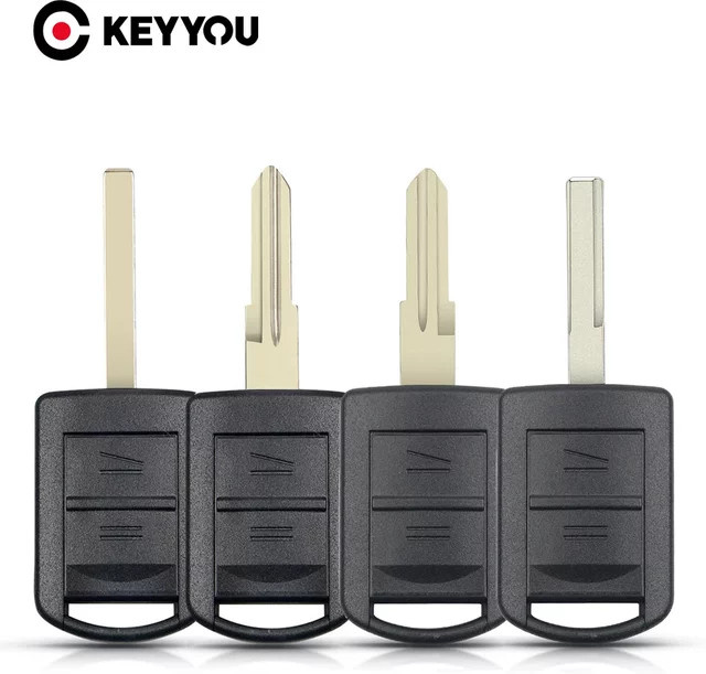 KEYYOU 2-Tasten-Autoschlüsselgehäuse für Vauxhall Opel Corsa C Combo Tigra Meriva Agila in Schwarz mit HU46 HU100 YM-28 HU43 Fernschlüsseletui - Bild 1