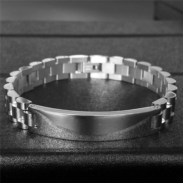 Armband, Edelstahl, Silber, Personalisiert, Unisex - Bild 1
