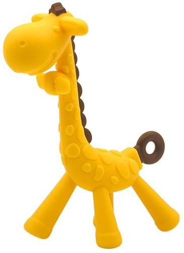 yangyizhi Baby-Giraffe Beißring aus Silikon in Gelb, BPA-freies Kauspielzeug zur Beruhigung des Zahnfleisches für Säuglinge - Bild 1