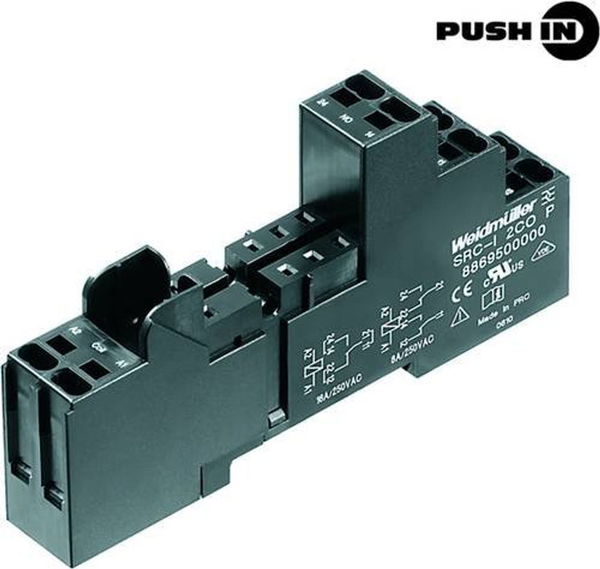 Weidmüller SRC-I 2CO P Relaissockel für RIDERSERIES, Schwarz, L x B x H: 5,0 x 1,58 x 9,8 cm, 10 Stück - Bild 2