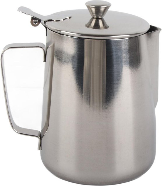 TOMTOP JMS Milchaufschäumer Krug aus Edelstahl mit Deckel in Grau, 1000 ml - Bild 1