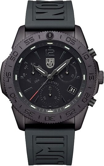 Luminox Chronograph, Quarz, Edelstahl, 44 mm, Herren, Schwarz - Bild 1