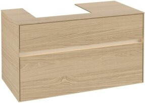 V&B Waschtischunterschrank Collaro mit LED-Beleuchtung, B/T/H: 100 x 54,8 x 50 cm, Farbe: Nord Oak - Bild 1