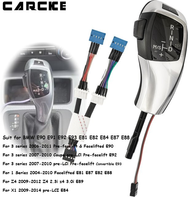 CARCKE E90 LED-Schaltknauf für BMW E81 E87 E82 E88 E63 Automatikgetriebe Upgrade-Set - Bild 1