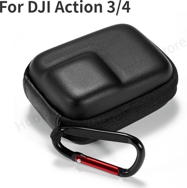 DJI Action 3 und Action 4 Schutzhülle aus wasserdichtem EVA in Schwarz als tragbare Mini-Lagerungstasche für deine Action Kamera - Bild 1
