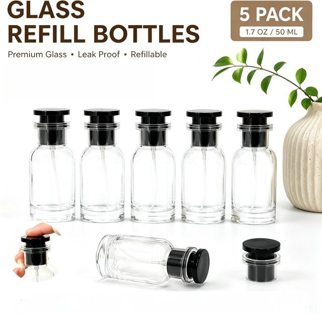 FIGHTYU Parfümflasche mit Sprühkopf, 50 ml, Glas - Bild 1