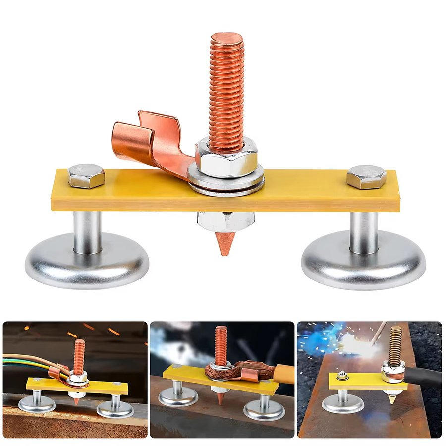 KRIOCY Magnetische Erdungsklemme aus Stahl für Metallbearbeitung und Schweißarbeiten - Bild 2