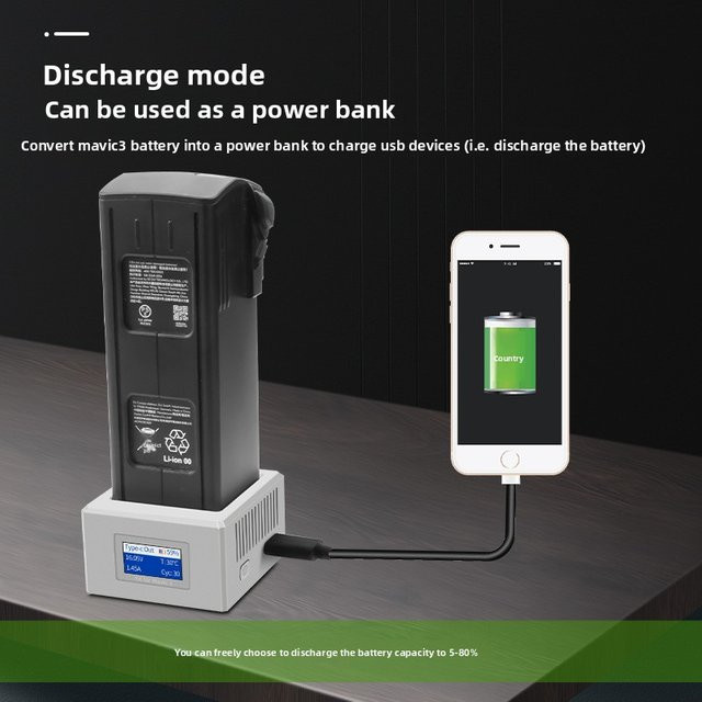 DJI USB-Lade-Hub für Mavic 3 und Mavic 3 Classic mit Farbbildschirmanzeige und USB-C Anschluss - Bild 1