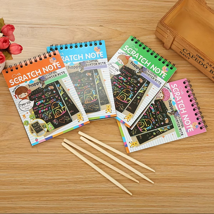 XD-TOPQC Kratzbuch, DIY-Kratzmalerei, Puzzle-Kunstpapier, Bunt / Mehrfarbig - Bild 5