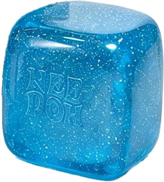 NeeDoh Nice Cube Glitzer Squishy, Fidget Würfel, blau, 1-teiliges Set - Bild 1