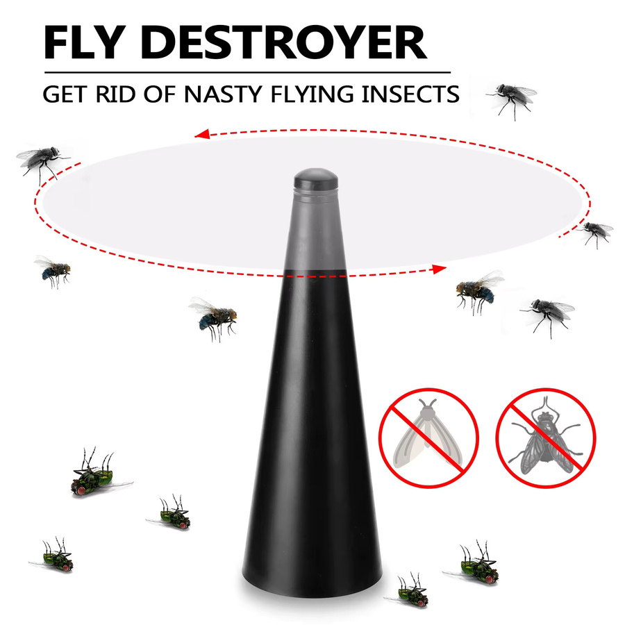 UOSU Automatischer Fliegenabwehr-Ventator in Schwarz für Zuhause und Freien, USB- und Batteriebetrieben - Bild 4