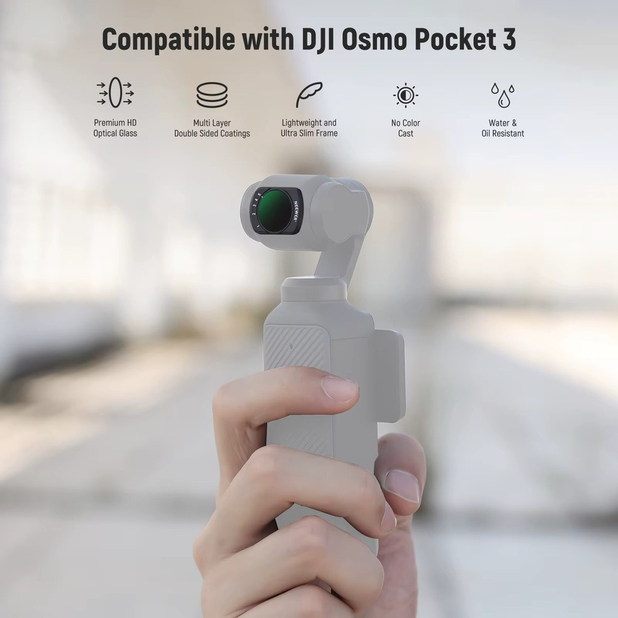 NEEWER Magnetisches ND-Filterset für DJI Osmo Pocket 3 mit variablem ND2-32 Filter - Bild 3