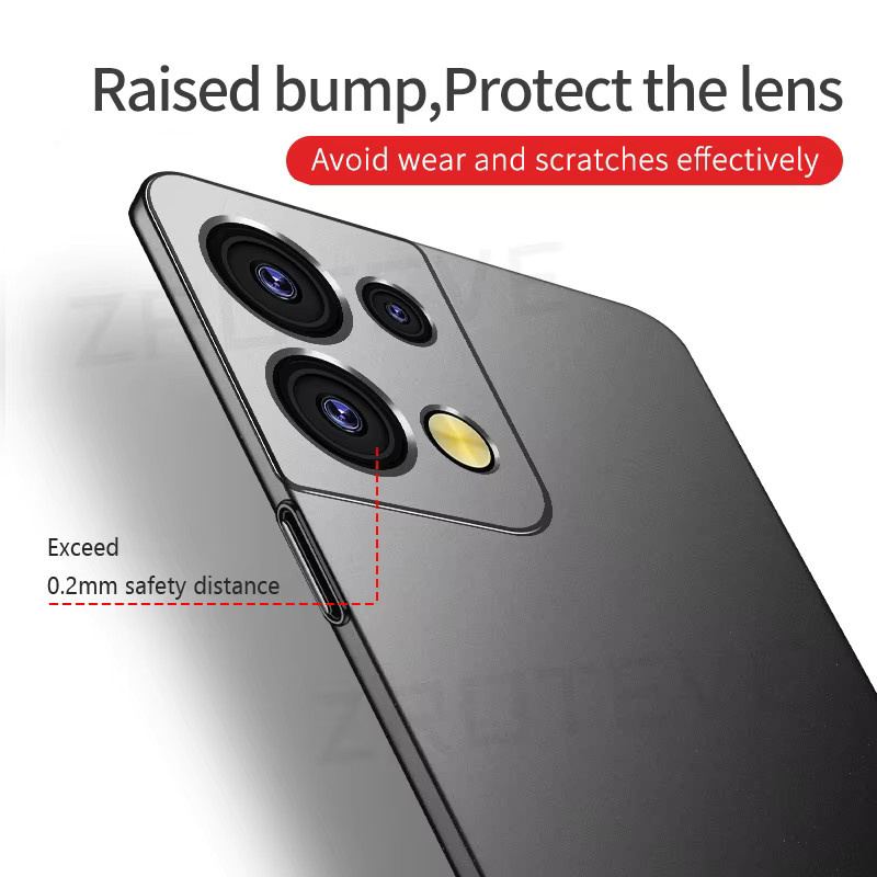 ZROTEVE Ultra Dünne Matte Schutzhülle aus hartem PC für Oppo Reno 8 Z in Grau - Bild 4