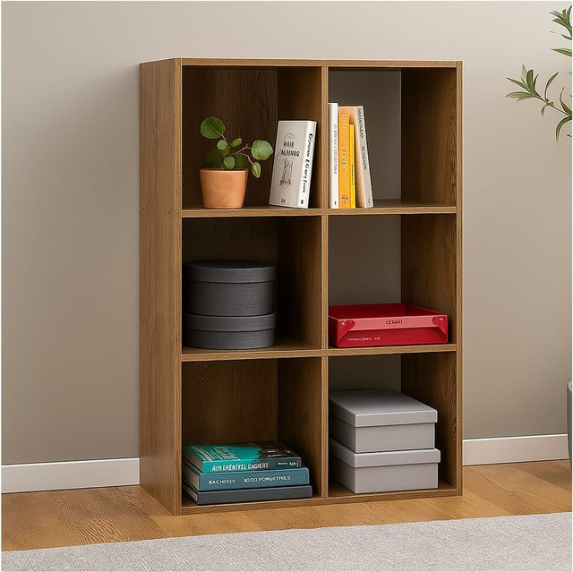 HTI-Living Regal Thekla in Eiche, Braun, B: 60 cm, H: 90 cm - Bild 1