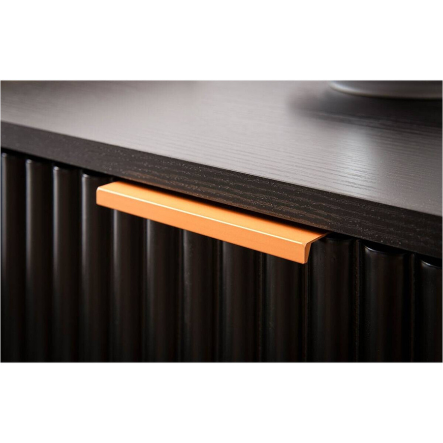 Wohnling Nachttisch in Schwarz und Gold mit geometrischem Design, B/H/T: 43,5 x 56 x 39 cm - Bild 5
