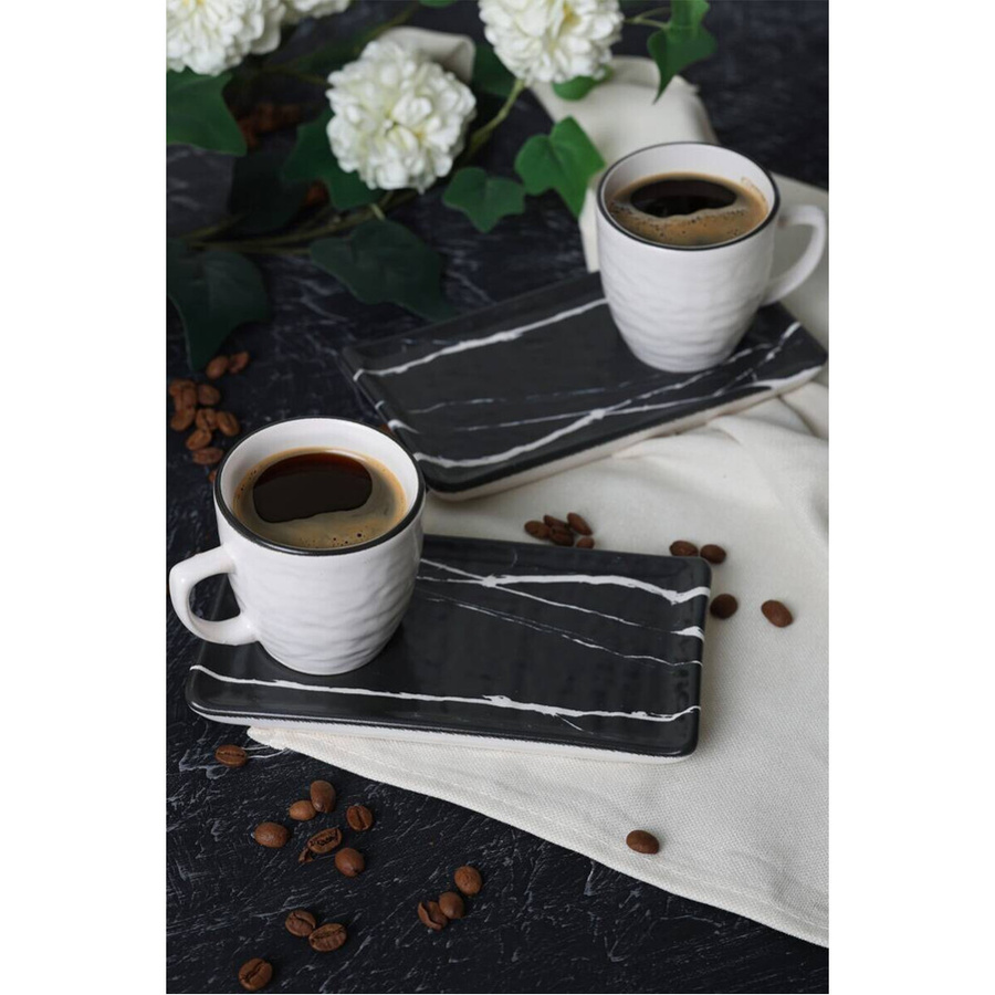 HermiaConcept Kaffeetassen-Set Quebec 4-tlg. aus Steinzeug in Multicolor - Bild 2